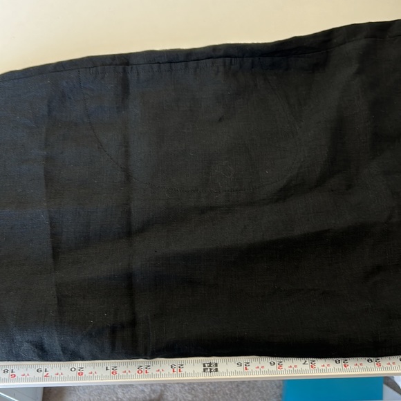 J Jill Dress Womens Medium Black 100 Linen Pocket Pullover Wide Strap Lagenlook - Picture 14 of 15